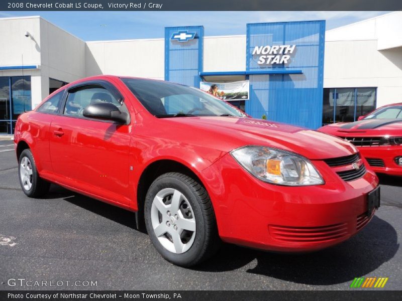 Victory Red / Gray 2008 Chevrolet Cobalt LS Coupe