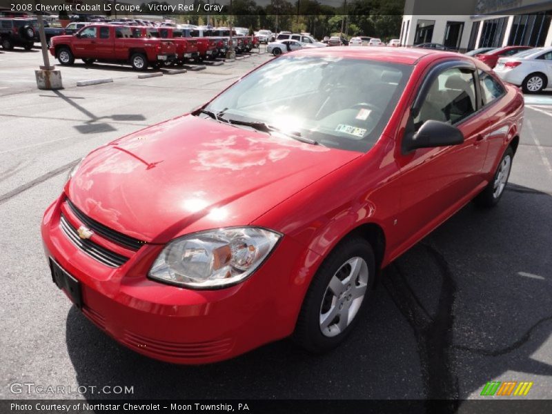 Victory Red / Gray 2008 Chevrolet Cobalt LS Coupe