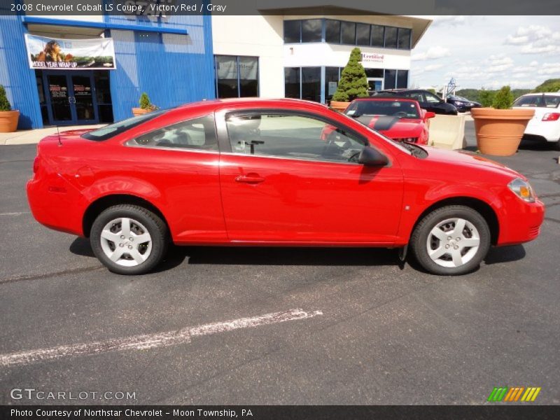 Victory Red / Gray 2008 Chevrolet Cobalt LS Coupe