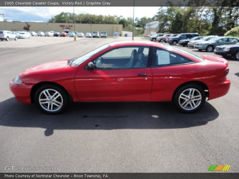 Victory Red / Graphite Gray 2005 Chevrolet Cavalier Coupe