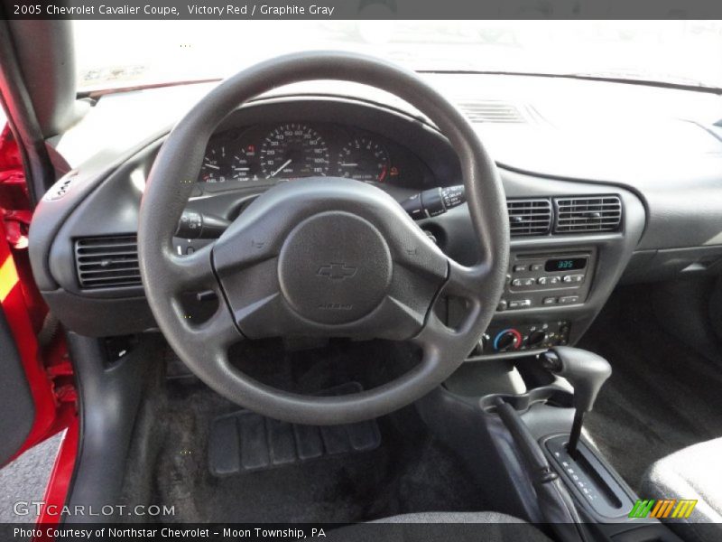 Victory Red / Graphite Gray 2005 Chevrolet Cavalier Coupe