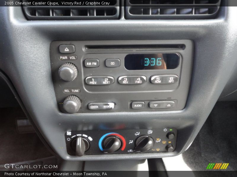 Victory Red / Graphite Gray 2005 Chevrolet Cavalier Coupe