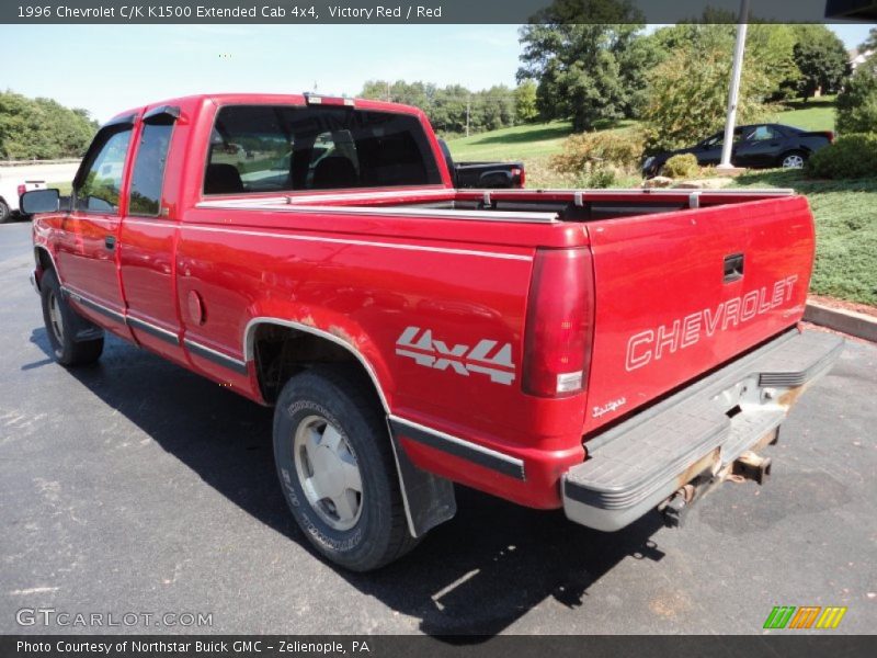 Victory Red / Red 1996 Chevrolet C/K K1500 Extended Cab 4x4