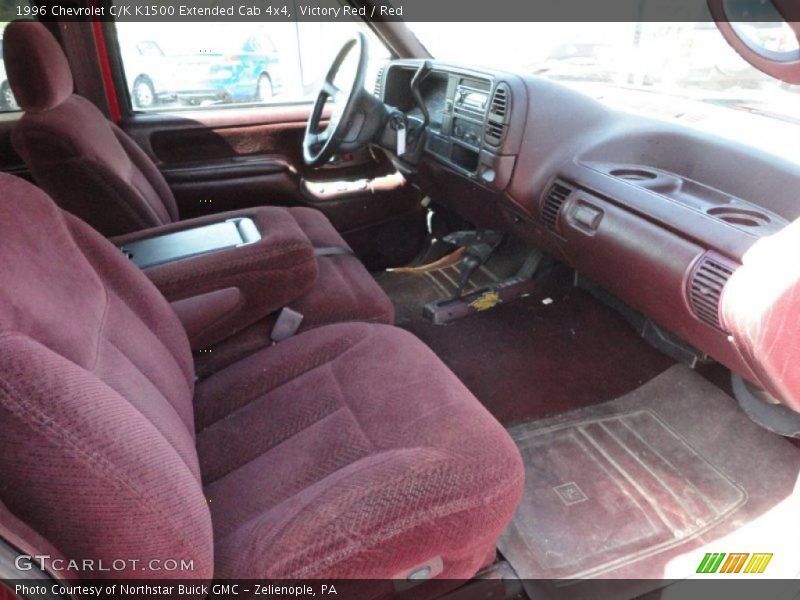  1996 C/K K1500 Extended Cab 4x4 Red Interior
