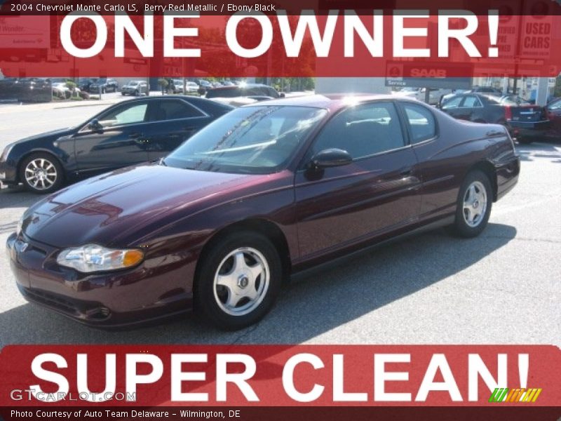 Berry Red Metallic / Ebony Black 2004 Chevrolet Monte Carlo LS