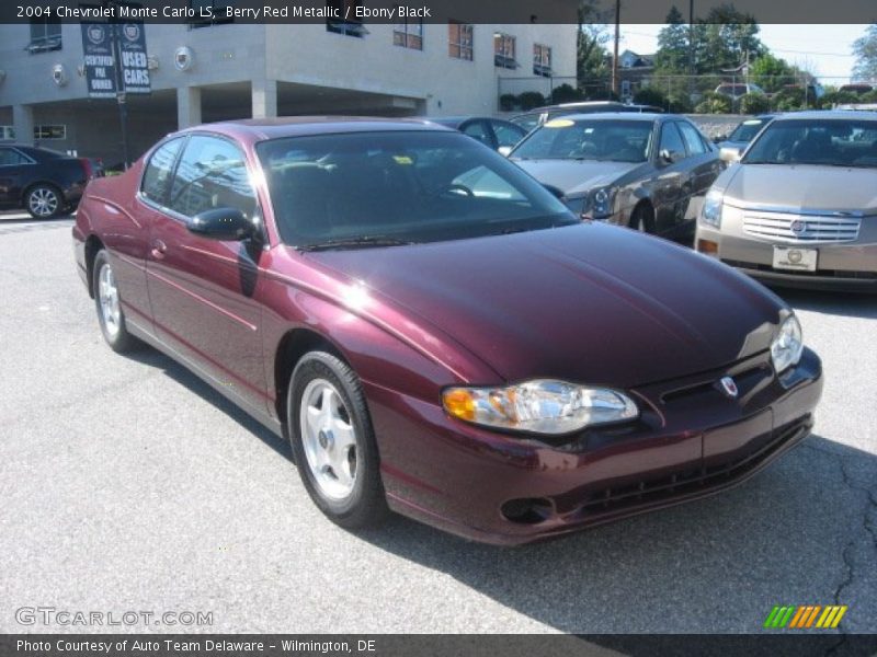 Berry Red Metallic / Ebony Black 2004 Chevrolet Monte Carlo LS