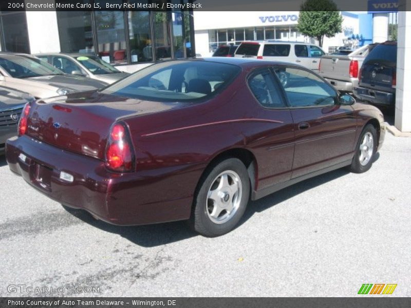 Berry Red Metallic / Ebony Black 2004 Chevrolet Monte Carlo LS