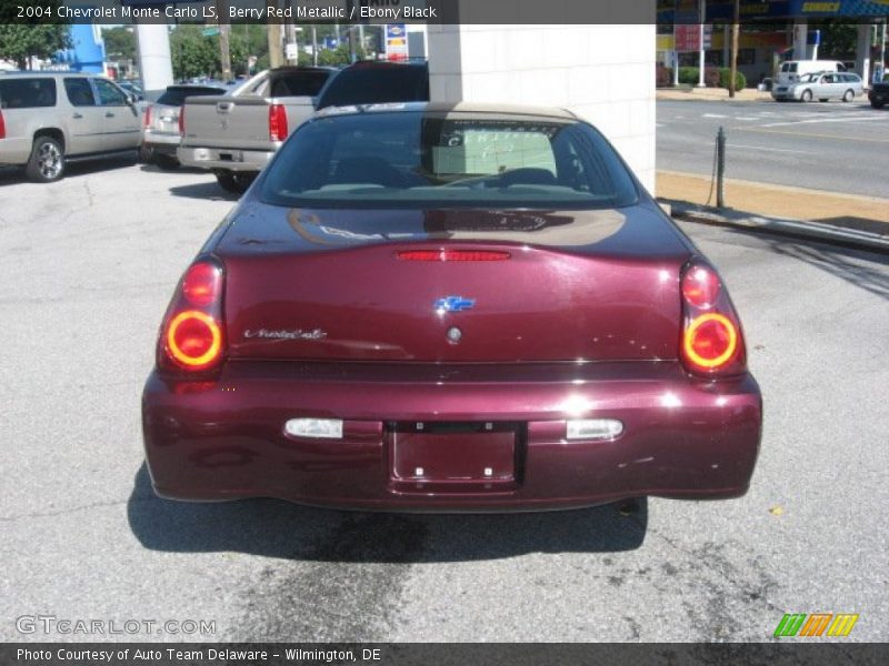 Berry Red Metallic / Ebony Black 2004 Chevrolet Monte Carlo LS