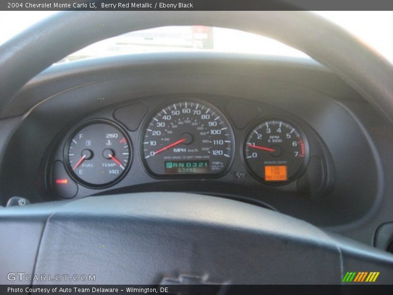 Berry Red Metallic / Ebony Black 2004 Chevrolet Monte Carlo LS