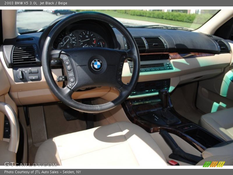 Jet Black / Beige 2003 BMW X5 3.0i
