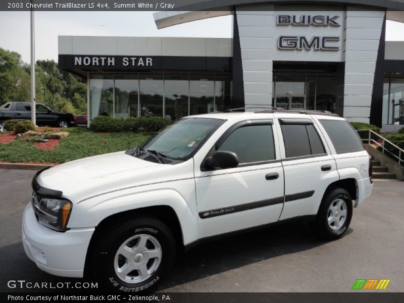 Summit White / Gray 2003 Chevrolet TrailBlazer LS 4x4