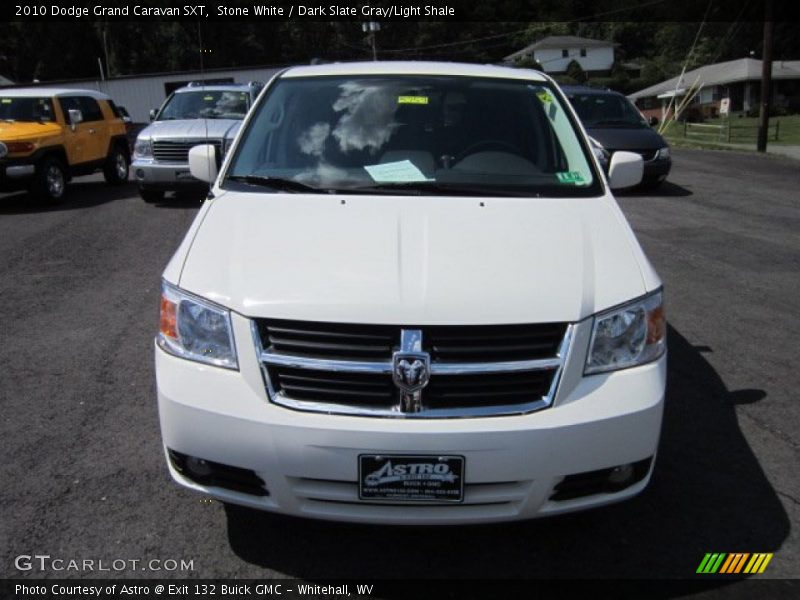 Stone White / Dark Slate Gray/Light Shale 2010 Dodge Grand Caravan SXT