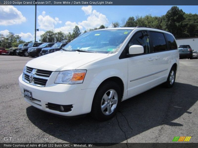 Stone White / Dark Slate Gray/Light Shale 2010 Dodge Grand Caravan SXT
