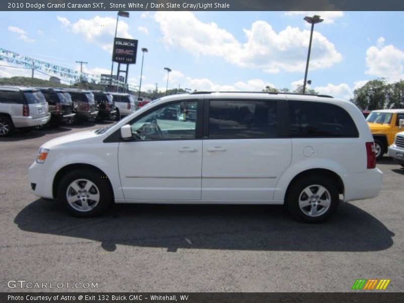 Stone White / Dark Slate Gray/Light Shale 2010 Dodge Grand Caravan SXT