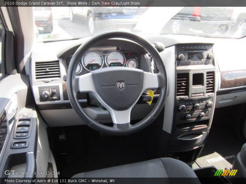 Stone White / Dark Slate Gray/Light Shale 2010 Dodge Grand Caravan SXT