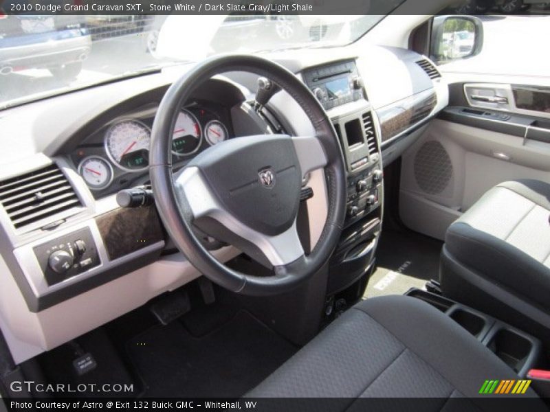 Stone White / Dark Slate Gray/Light Shale 2010 Dodge Grand Caravan SXT