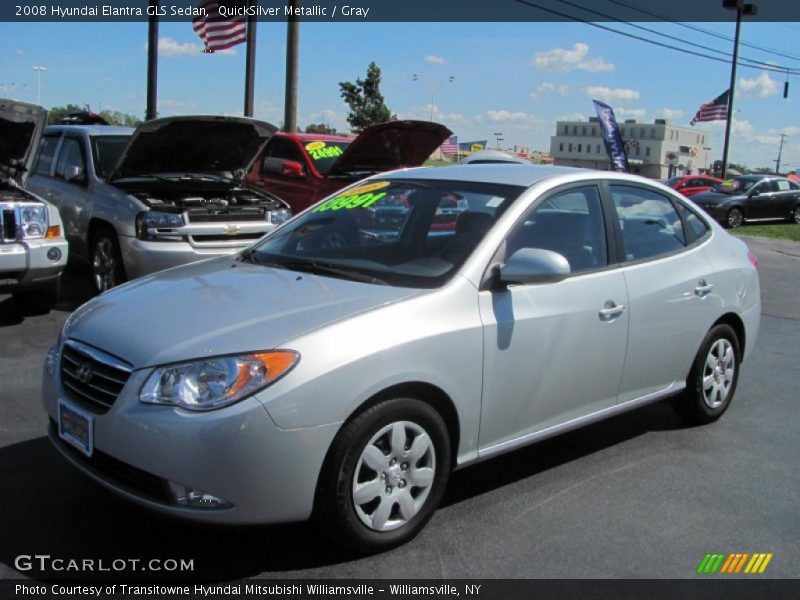 QuickSilver Metallic / Gray 2008 Hyundai Elantra GLS Sedan