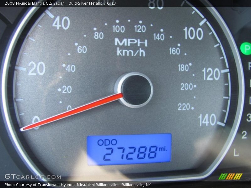 QuickSilver Metallic / Gray 2008 Hyundai Elantra GLS Sedan