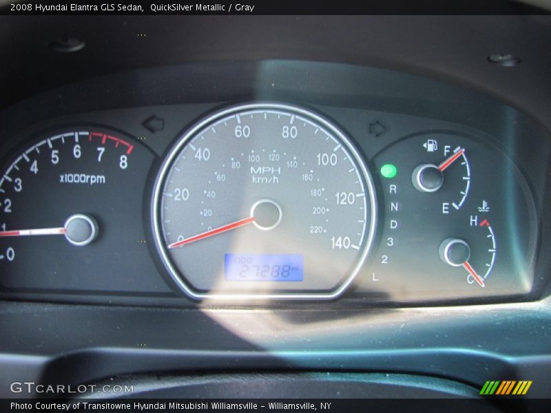 QuickSilver Metallic / Gray 2008 Hyundai Elantra GLS Sedan