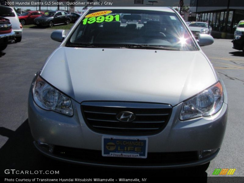 QuickSilver Metallic / Gray 2008 Hyundai Elantra GLS Sedan