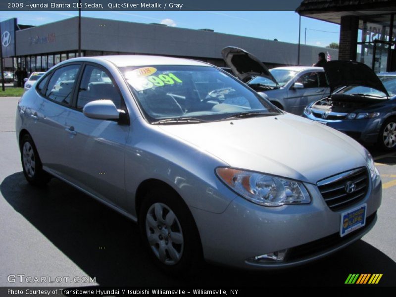 QuickSilver Metallic / Gray 2008 Hyundai Elantra GLS Sedan
