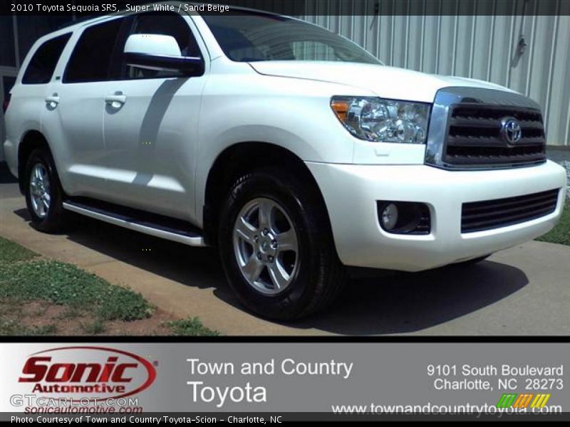 Super White / Sand Beige 2010 Toyota Sequoia SR5