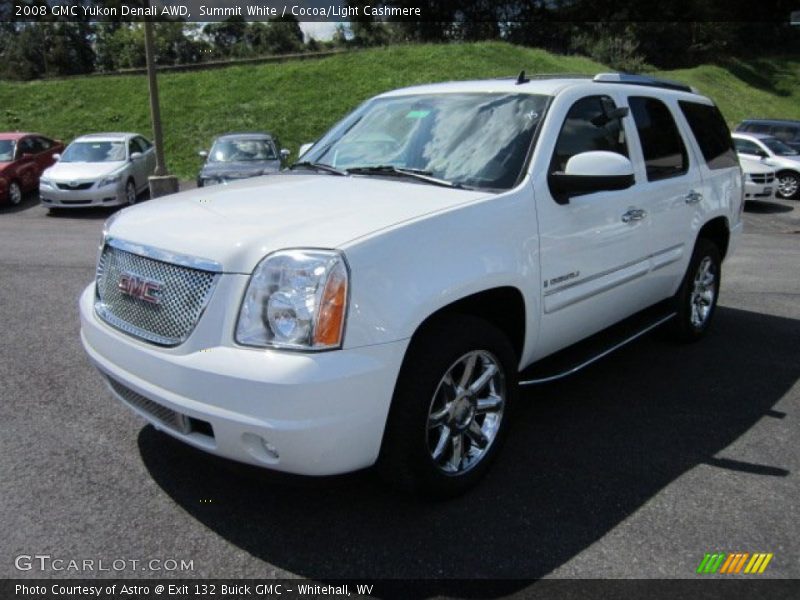 Summit White / Cocoa/Light Cashmere 2008 GMC Yukon Denali AWD