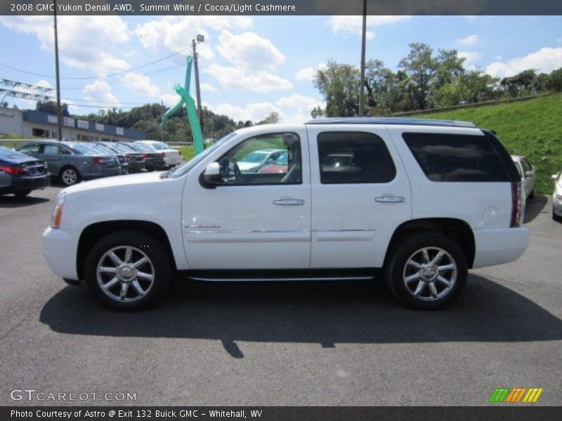 Summit White / Cocoa/Light Cashmere 2008 GMC Yukon Denali AWD