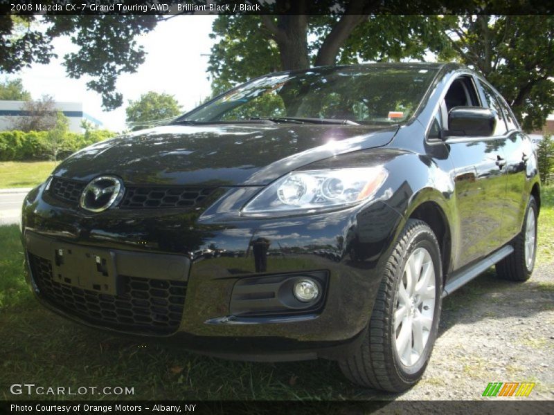 Brilliant Black / Black 2008 Mazda CX-7 Grand Touring AWD