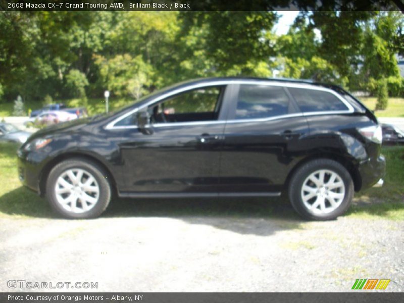 Brilliant Black / Black 2008 Mazda CX-7 Grand Touring AWD