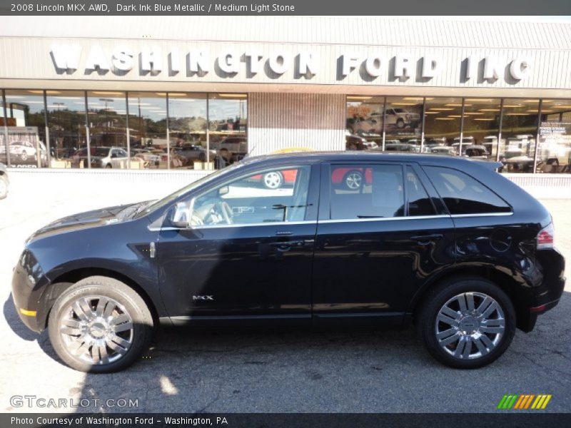 Dark Ink Blue Metallic / Medium Light Stone 2008 Lincoln MKX AWD
