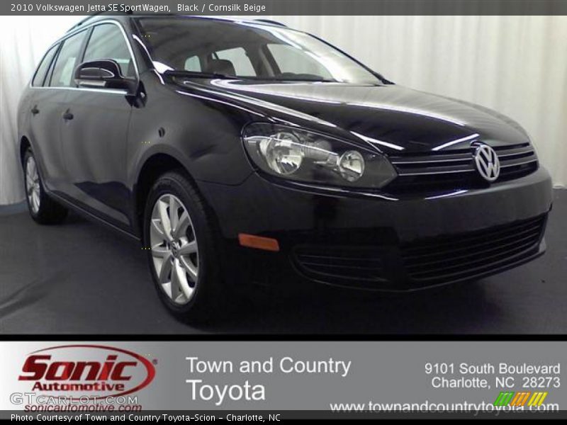 Black / Cornsilk Beige 2010 Volkswagen Jetta SE SportWagen