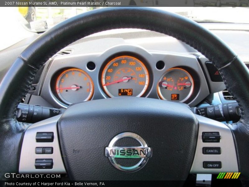 Platinum Pearl Matallic / Charcoal 2007 Nissan Murano SL AWD