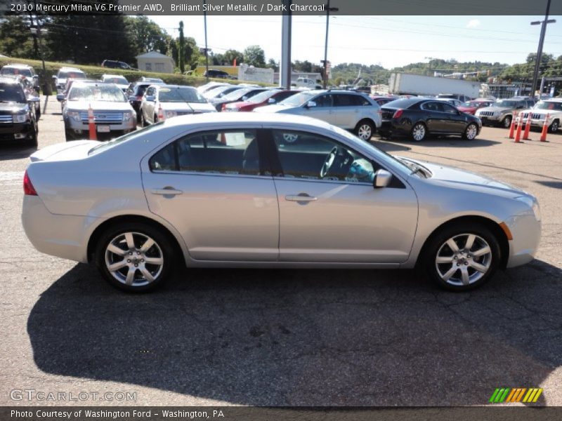 Brilliant Silver Metallic / Dark Charcoal 2010 Mercury Milan V6 Premier AWD