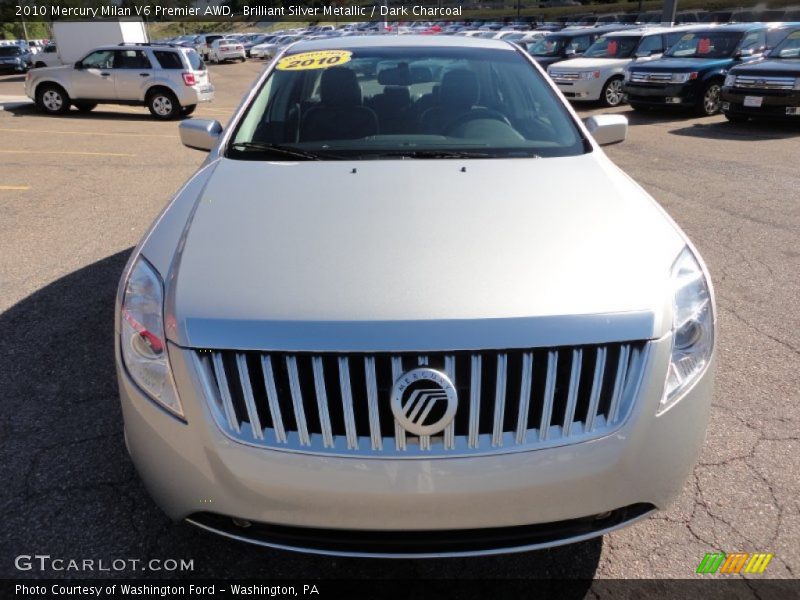 Brilliant Silver Metallic / Dark Charcoal 2010 Mercury Milan V6 Premier AWD