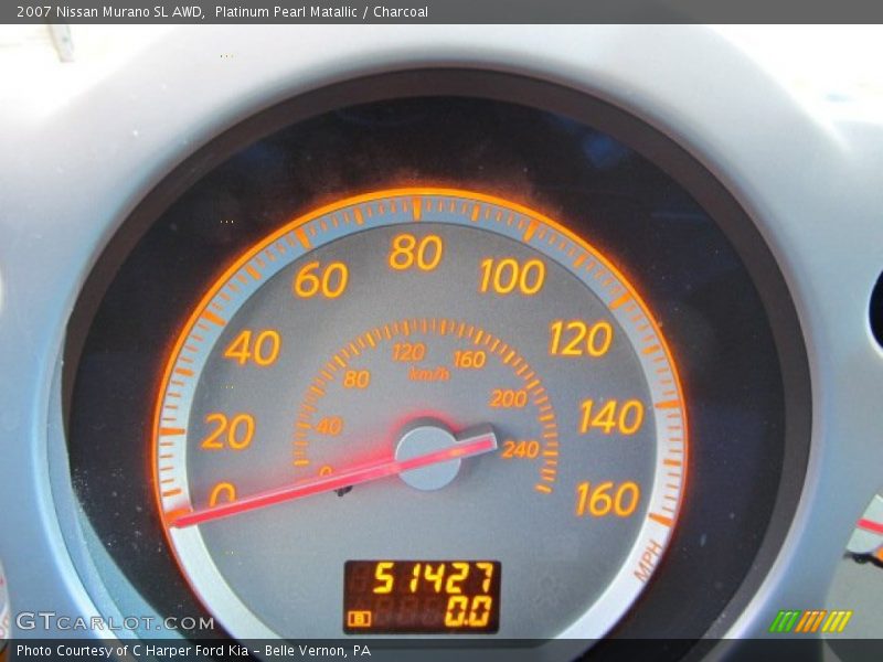 Platinum Pearl Matallic / Charcoal 2007 Nissan Murano SL AWD