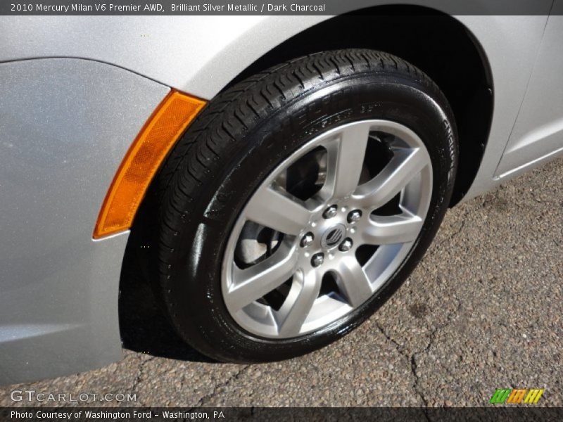 Brilliant Silver Metallic / Dark Charcoal 2010 Mercury Milan V6 Premier AWD