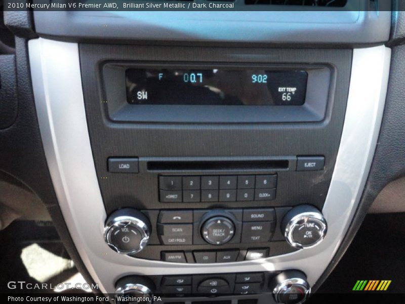 Brilliant Silver Metallic / Dark Charcoal 2010 Mercury Milan V6 Premier AWD