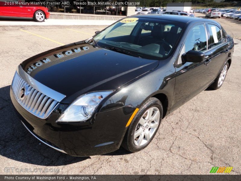 Tuxedo Black Metallic / Dark Charcoal 2010 Mercury Milan V6 Premier AWD