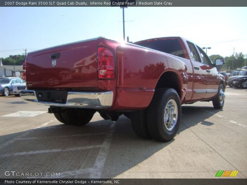Inferno Red Crystal Pearl / Medium Slate Gray 2007 Dodge Ram 3500 SLT Quad Cab Dually