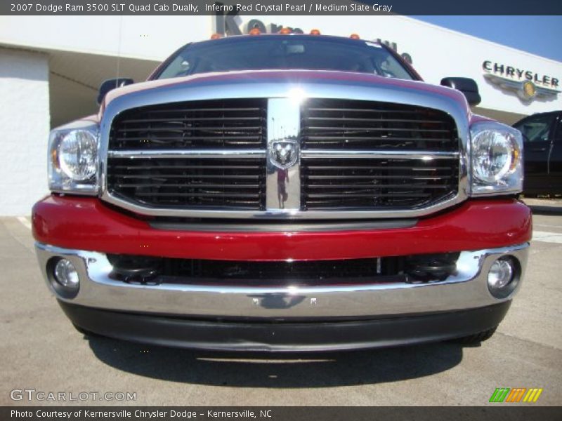 Inferno Red Crystal Pearl / Medium Slate Gray 2007 Dodge Ram 3500 SLT Quad Cab Dually