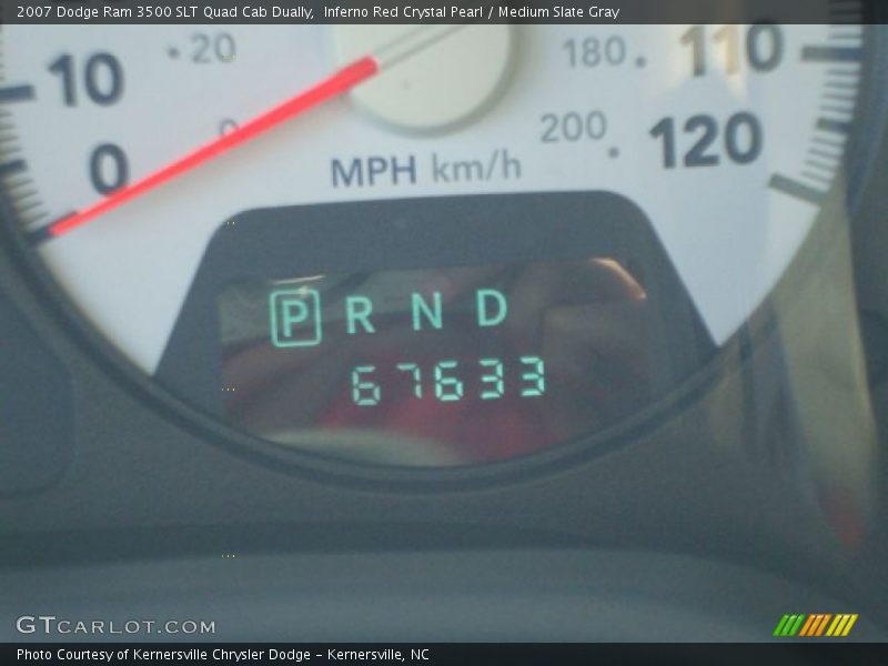 Inferno Red Crystal Pearl / Medium Slate Gray 2007 Dodge Ram 3500 SLT Quad Cab Dually