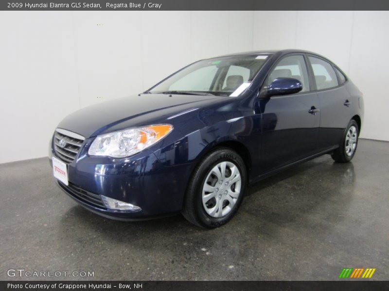 Regatta Blue / Gray 2009 Hyundai Elantra GLS Sedan