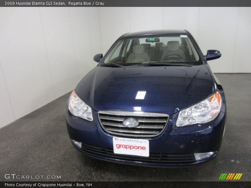 Regatta Blue / Gray 2009 Hyundai Elantra GLS Sedan