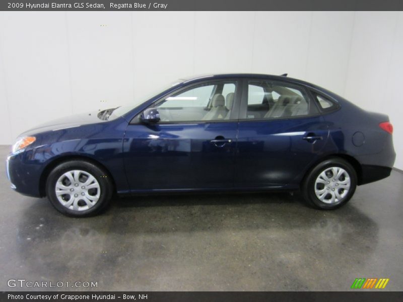Regatta Blue / Gray 2009 Hyundai Elantra GLS Sedan