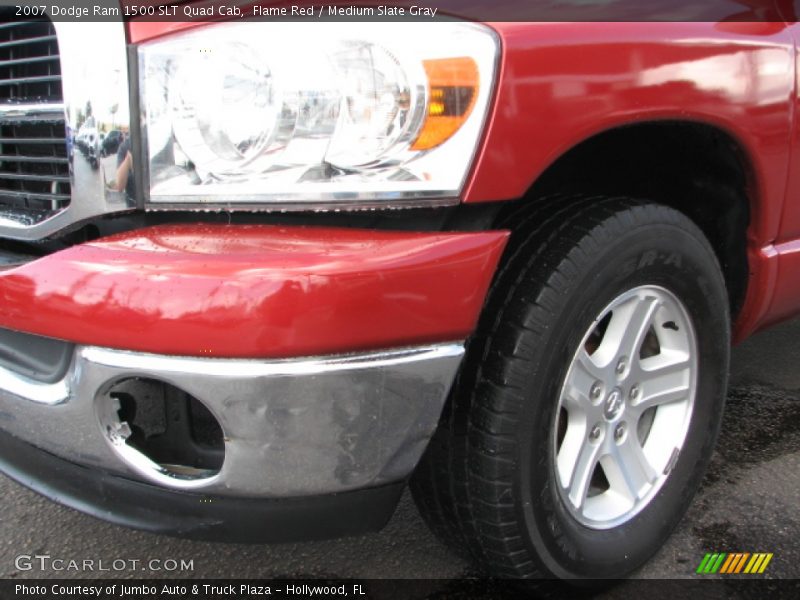 Flame Red / Medium Slate Gray 2007 Dodge Ram 1500 SLT Quad Cab