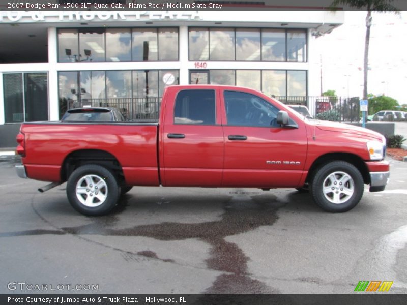 Flame Red / Medium Slate Gray 2007 Dodge Ram 1500 SLT Quad Cab