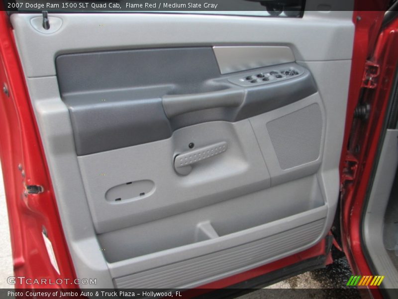 Flame Red / Medium Slate Gray 2007 Dodge Ram 1500 SLT Quad Cab