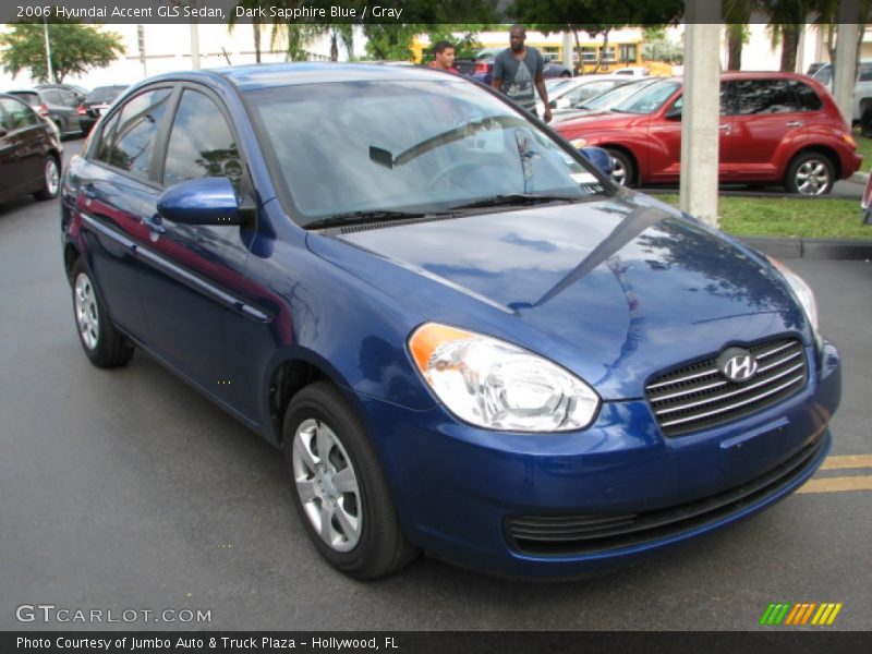 Dark Sapphire Blue / Gray 2006 Hyundai Accent GLS Sedan
