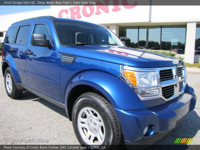 Deep Water Blue Pearl / Dark Slate Gray 2010 Dodge Nitro SE